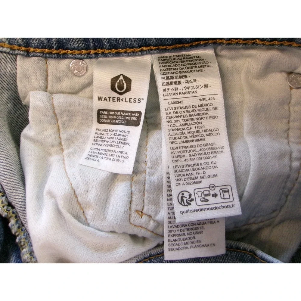 Levi's Mens 32x30 511 Slim Fit‎ Jeans Light Wash Blue 04511-5127